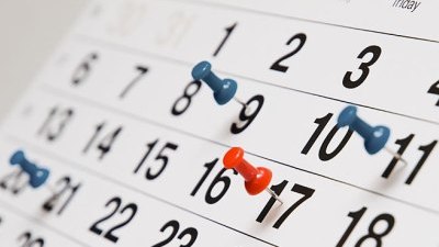 Calendario appuntamenti gennaio - febbraio