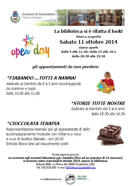 OPEN DAY BIBLIOTECA OPEN DAY BIBLIOTECA